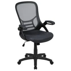 Emma And Oliver High Back Mesh Ergonomic Office Chair With Flip-up Arms -Home office GUEST 582a4cb9 9040 48e4 aa80 27370f1ef609