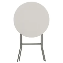 Emma And Oliver 2.63-Foot Round Granite White Plastic Bar Height Folding Event Table -Home office GUEST 588c4374 f0bd 4047 93e4 319594de7012