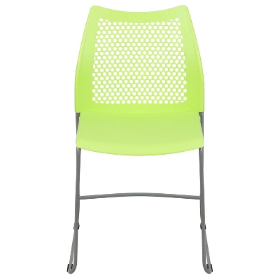 Emma And Oliver Home And Office Sled Base Stack Chair With Air-Vent Back - Guest Chair 2 Emma And Oliver Home And Office Sled Base Stack Chair With Air-Vent Back - Guest Chair - Image 2