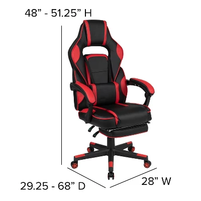 Emma And Oliver Ergonomic Gaming Chair -Recline Back/Arms, Footrest, Massaging Lumbar 7 Emma And Oliver Ergonomic Gaming Chair -Recline Back/Arms, Footrest, Massaging Lumbar - Image 7