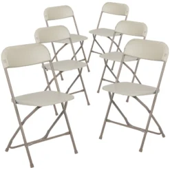 Emma And Oliver Set Of 6 Stackable Folding Plastic Chairs - 650 LB Weight Capacity -Home office GUEST 5ba47bbb 3aaf 46c2 a482 016285076bba