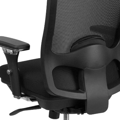 Emma And Oliver 24/7 350 Lb. Big & Tall Black Mesh Synchro-Tilt Swivel Ergonomic Office Chair 5 Emma And Oliver 24/7 350 Lb. Big & Tall Black Mesh Synchro-Tilt Swivel Ergonomic Office Chair - Image 5