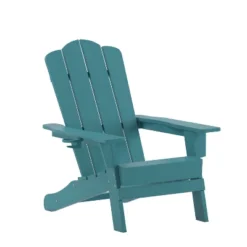 Emma And Oliver Adirondack Chair With Cup Holder, Weather Resistant HDPE Adirondack Chair -Home office GUEST 5cf604d9 ae74 41d8 a9a8 9643ee4b120c