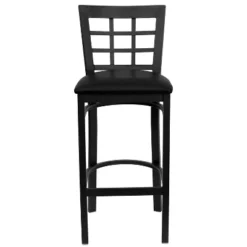 Emma And Oliver 2 Pack Window Back Metal Restaurant Barstool -Home office GUEST 5e95debc 156d 4c77 8141 036685fbe9a1