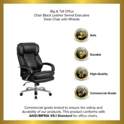 Emma And Oliver 24/7 500 Lb. Big & Tall Executive Swivel Ergonomic Office Chair With Loop Arms 21 Emma And Oliver 24/7 500 Lb. Big & Tall Executive Swivel Ergonomic Office Chair With Loop Arms -Home office GUEST 5ee94b43 93f7 4df7 bdd1 c406ba121b6c