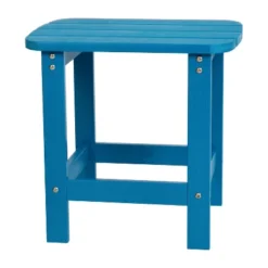 Emma And Oliver Indoor/Outdoor Polyresin Adirondack Side Table For Porch, Patio, Or Sunroom -Home office GUEST 60f1ced5 b334 4bc5 956b 3cda14971c3d