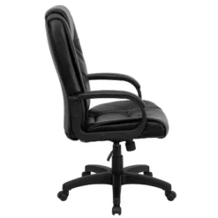Emma And Oliver High Back Multi-Line Stitch Executive Swivel Office Chair With Arms -Home office GUEST 626ff5f0 d016 4baa a302 037db15a2ebe