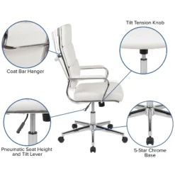 Emma And Oliver High Back LeatherSoft Contemporary Panel Executive Swivel Office Chair 17 Emma And Oliver High Back LeatherSoft Contemporary Panel Executive Swivel Office Chair -Home office GUEST 62a9b4ed 7dd5 4c23 9f1b c656a0914c4a