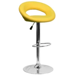 Emma And Oliver Rounded Orbit-Style Back Vinyl Swivel Adjustable Height Barstool -Home office GUEST 62fafc65 adc8 41d0 8ecb 0af22d848e64