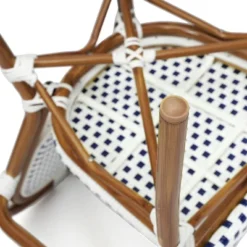 Emma & Oliver Colmar Set Of Four Indoor/Outdoor Stacking Thonet Bistro Style Chairs With Arms, PE Rattan Seat And Finished Metal Frame -Home office GUEST 636a65b4 fe3d 4592 979d 70ffa19d6c6f