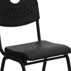 Emma And Oliver Black Plastic Student Classroom Stack Chair With Open Back -Home office GUEST 63a8faa5 9489 4546 82af 100630c7dd8d