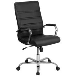 Emma And Oliver High Back Executive Swivel Office Chair With Metal Frame And Arms -Home office GUEST 63bcaae9 5b7e 4319 a791 6be9d990f1d6