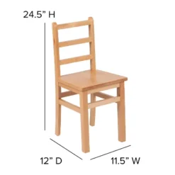 Emma And Oliver Kids Natural Solid Wood Table And Chair Set For Classroom, Playroom, Kitchen -Home office GUEST 66977dda ee60 4991 ba1c a2128c0381c2