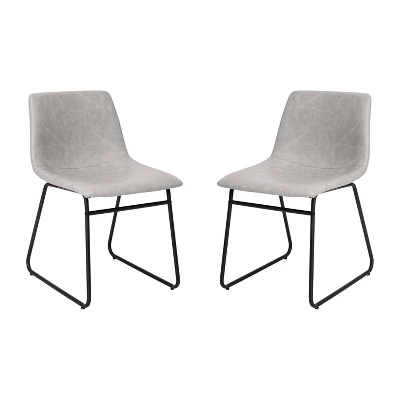 Emma And Oliver 18 Inch Indoor Dining Table Chairs, LeatherSoft Upholstery-Set Of 2 10 Emma And Oliver 18 Inch Indoor Dining Table Chairs, LeatherSoft Upholstery-Set Of 2 - Image 10