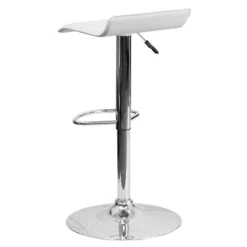 Emma And Oliver 2 Pack Contemporary Vinyl Adjustable Height Barstool With Solid Wave Seat And Chrome Base -Home office GUEST 678062e3 f265 489f a2d3 d7cd711c0e93