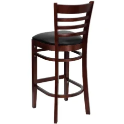 Emma And Oliver Ladder Back Wooden Restaurant Dining Barstool -Home office GUEST 6803625d cb57 443e bcda a614c55896a7