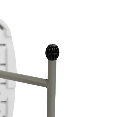 Emma And Oliver Height Adjustable Plastic Folding TV Tray/Laptop Table In Granite White 2 Emma And Oliver Height Adjustable Plastic Folding TV Tray/Laptop Table In Granite White - Image 2