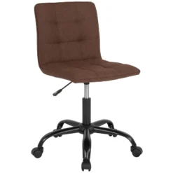 Emma And Oliver Home Office Armless Task Office Chair With Tufted Back/Seat -Home office GUEST 690c4651 e319 4580 ba52 94b0650ee84c