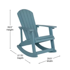 Emma And Oliver Set Of 2 Marcy Classic All-Weather Poly Resin Rocking Adirondack Chairs With Stainless Steel Hardware For Year Round Use -Home office GUEST 6b5df349 9ca3 43e4 8cf6 5f4857d21afd