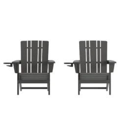 Emma And Oliver Set Of 2 Adirondack Chairs With Cup Holders, Weather Resistant HDPE Adirondack Chairs 22 Emma And Oliver Set Of 2 Adirondack Chairs With Cup Holders, Weather Resistant HDPE Adirondack Chairs -Home office GUEST 6b8a8e23 afce 4154 b656 53922dcda4d6