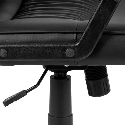 Emma And Oliver High Back Black LeatherSoft Task Chair With Arms - Desk Chair 6 Emma And Oliver High Back Black LeatherSoft Task Chair With Arms - Desk Chair - Image 6