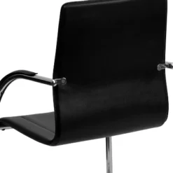Emma And Oliver 4 Pack Black Vinyl Side Reception Chair W/ Chrome Sled Base - Lobby & Guest Seating -Home office GUEST 6be8c0e8 ae4c 452d bcd8 0577bdfa4455