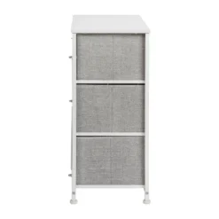 Emma And Oliver 3 Drawer Vertical Storage Dresser With Wood Top & Fabric Pull Drawers -Home office GUEST 6c6b08a3 0c1a 47e6 aadf a6c51a2dda42
