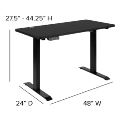 Emma And Oliver Electric Height Adjustable Standing Desk - 48" Wide X 24" Deep -Home office GUEST 6e55cbf4 6372 4d84 8a29 ba73fe0219ba