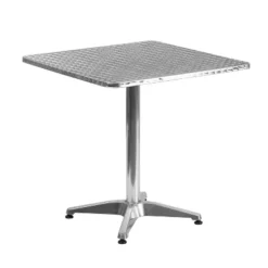 Emma And Oliver 27.5" Square Aluminum Table Set With 4 Slat Back Chairs -Home office GUEST 6e5d8250 feb1 4ca0 8cdb a030656b41a9
