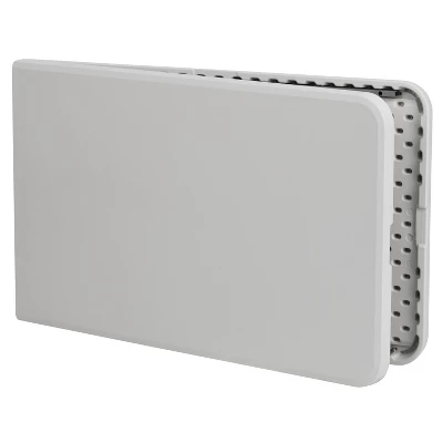 Emma And Oliver 8' Bi-Fold White Plastic Event/Training Folding Table Set W/ 10 Folding Chairs 4 Emma And Oliver 8' Bi-Fold White Plastic Event/Training Folding Table Set W/ 10 Folding Chairs - Image 4