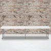 Emma And Oliver 10.25"Wx71"L Portable Bi-Fold Granite White Plastic Bench