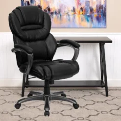 Emma And Oliver High Back Executive Swivel Ergonomic Office Chair With Accent Layered Seat/Back