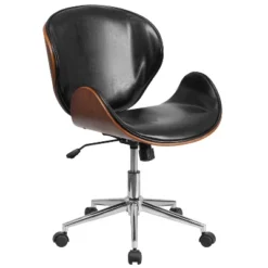 Emma And Oliver Mid-Back Wood Conference Office Chair With Leather Seat 16 Emma And Oliver Mid-Back Wood Conference Office Chair With Leather Seat -Home office GUEST 7275baee f6cf 4462 b1e5 ad07377e5387