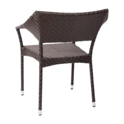 Emma And Oliver Modern All-Weather Patio Dining Chair With Fade And Weather Resistant PE Rattan And Reinforced Steel Frame -Home office GUEST 72b6bd4d 065d 4f14 9873 fe67acf8ff41