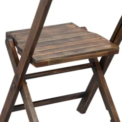 Emma And Oliver Slatted Wood Folding Wedding Chair - Event Chair - Antique Black, Set Of 4 -Home office GUEST 7316a407 1a6f 44fd abb1 e6c58f82aa96