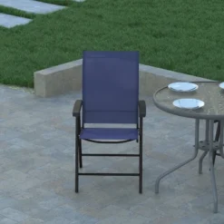 Emma And Oliver Outdoor Folding Patio Sling Chair / Portable Chair (2 Pack) -Home office GUEST 741bb2f5 509c 41a1 abc8 a459fe93ba73