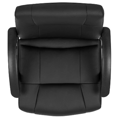 Emma And Oliver Mid-Back Black LeatherSoft-Padded Task Office Chair With Arms 8 Emma And Oliver Mid-Back Black LeatherSoft-Padded Task Office Chair With Arms - Image 8