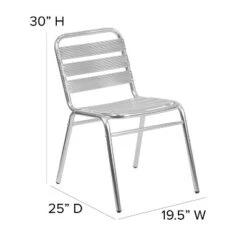 Emma And Oliver 4 Pack Commercial Aluminum Indoor-Outdoor Restaurant Stack Chair - Triple Slat Back 12 Emma And Oliver 4 Pack Commercial Aluminum Indoor-Outdoor Restaurant Stack Chair - Triple Slat Back -Home office GUEST 76ff2e12 ce3e 4857 9784 e8e0393088d9