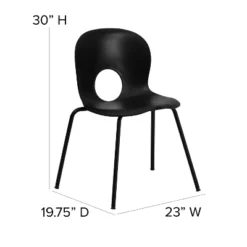 Emma And Oliver Multipurpose Designer Plastic Cafe Stack Chair -Home office GUEST 783017d4 fb0a 4558 9e0b 476d0cace67b