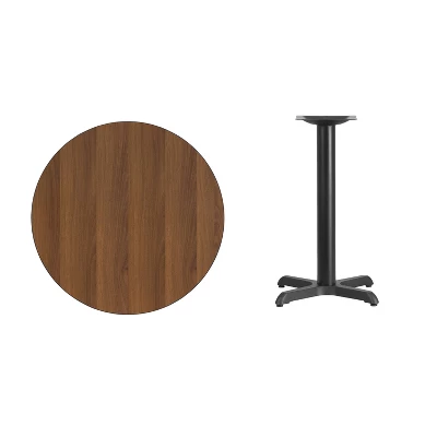 Emma And Oliver 30" Round Laminate Table Top With 22"x22" Table Height Base 1 Emma And Oliver 30" Round Laminate Table Top With 22"x22" Table Height Base