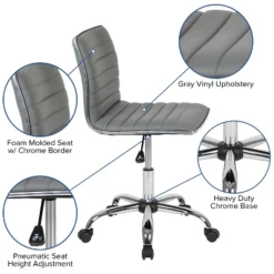 Emma And Oliver Low Back Designer Armless Ribbed Swivel Task Office Chair 22 Emma And Oliver Low Back Designer Armless Ribbed Swivel Task Office Chair -Home office GUEST 7bb67dd0 789d 46b3 93e9 867abcbfe2c1