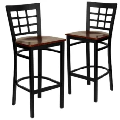 Emma And Oliver 2 Pack Window Back Metal Restaurant Barstool -Home office GUEST 7c6ebcd5 5fd1 4131 9594 ff9b15bc5f89
