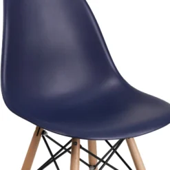 Emma And Oliver Plastic Accent Dining Chair With Wooden Legs -Home office GUEST 7ea4ee5a 86c0 4ec2 81f2 ece197803a65