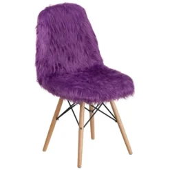 Emma And Oliver Shaggy Dog Fur Accent Chair -Home office GUEST 7ec8c474 e7ab 4969 a322 c8f6b6b71730