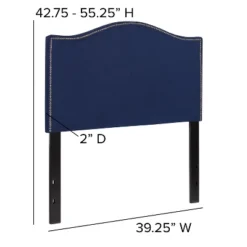 Emma And Oliver Upholstered Twin Size Headboard With Nailtrim In Navy Fabric 10 Emma And Oliver Upholstered Twin Size Headboard With Nailtrim In Navy Fabric -Home office GUEST 7f5543e9 1cd1 4189 8873 51a4d2624d8f
