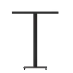 Emma And Oliver Outdoor Bar Height Table With Faux Teak Poly Slats -Home office GUEST 81299e82 9254 4e23 a457 644784d38178