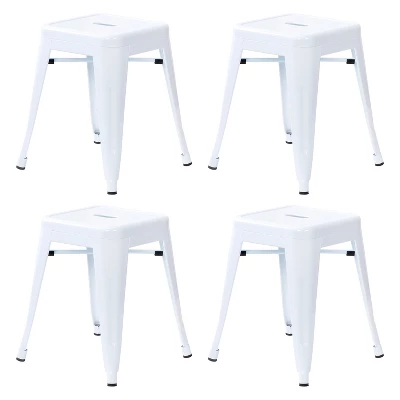Emma And Oliver 18 Inch Table Height Indoor Stackable Metal Dining Stool-Set Of 4 17 Emma And Oliver 18 Inch Table Height Indoor Stackable Metal Dining Stool-Set Of 4 - Image 17