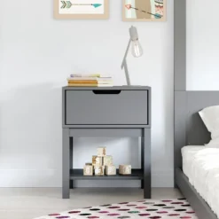 Emma And Oliver Kids Single-Drawer Night Stand With Solid Wood Frame, Side Table For Kids Bedroom With Open Shelf 5 Emma And Oliver Kids Single-Drawer Night Stand With Solid Wood Frame, Side Table For Kids Bedroom With Open Shelf -Home office GUEST 81c23d4f 6e63 419c 88cd 7cf34fd17611