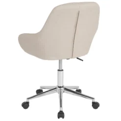 Emma And Oliver Home And Office Mid-Back Chair In Beige Fabric -Home office GUEST 83e79b36 8949 4a34 8f93 bd17d21641bd