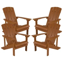 Emma And Oliver 4 Pack Outdoor All-Weather Poly Resin Wood Adirondack Chairs 28 Emma And Oliver 4 Pack Outdoor All-Weather Poly Resin Wood Adirondack Chairs -Home office GUEST 85614011 3fdd 4538 b4d2 ad29fdc82d63